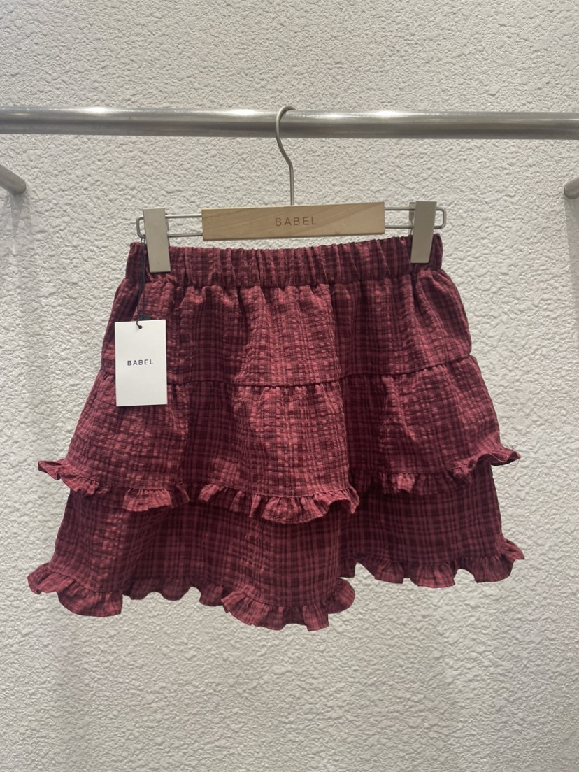 BABEL東大門㊣實拍女裝新品休閑人氣職業真品熱賣時尚短裙格紋BABEL短裙圖色2