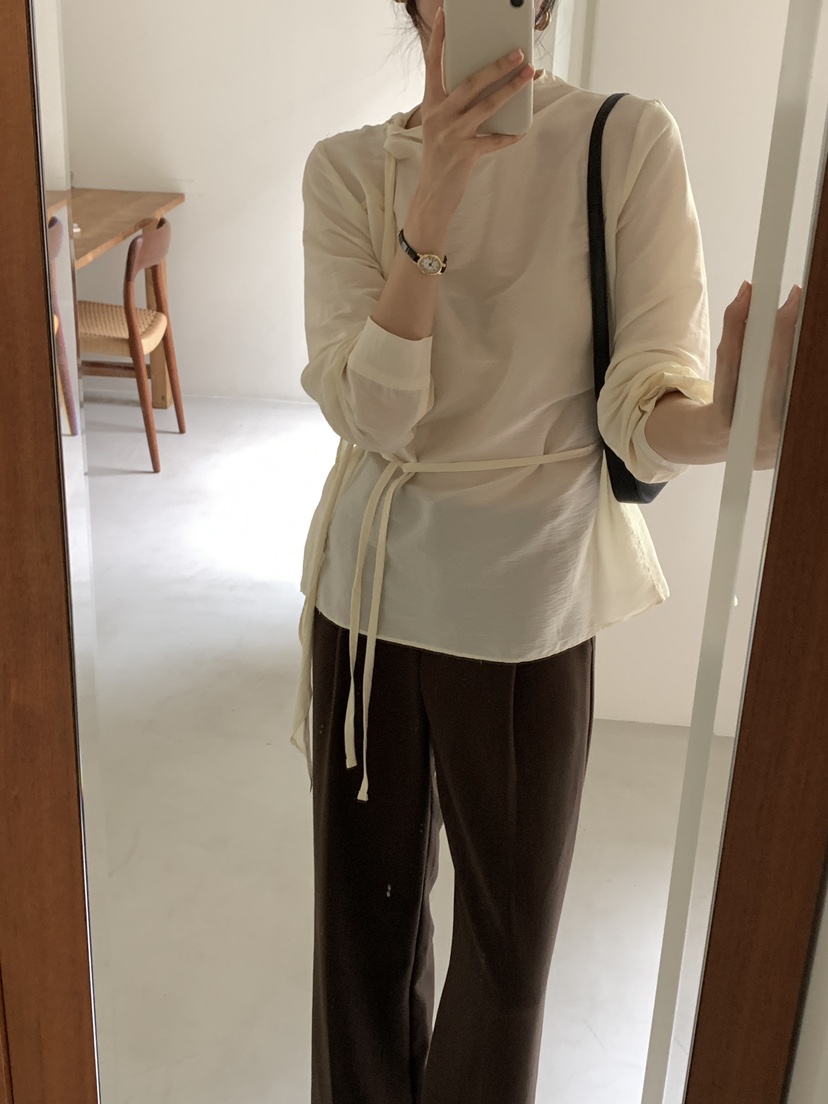 FRILL-T東大門㊣實拍女士新款熱賣25秋夏推薦人氣襯衫蕾絲衫FRILL-T襯衫/蕾絲衫