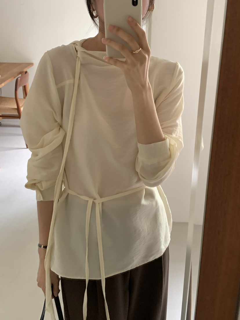 FRILL-T東大門㊣實拍女士新款熱賣25秋夏推薦人氣襯衫蕾絲衫FRILL-T襯衫/蕾絲衫