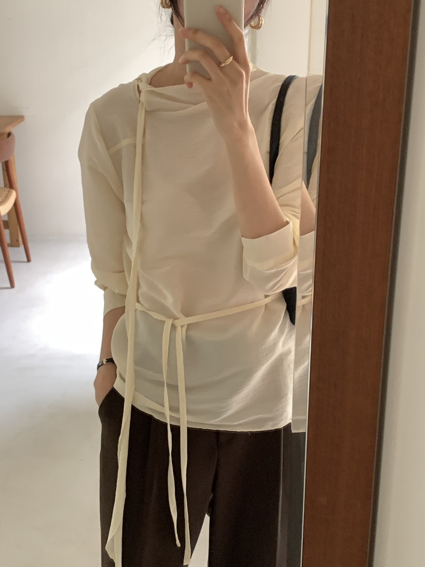 FRILL-T東大門㊣實拍女士新款熱賣25秋夏推薦人氣襯衫蕾絲衫FRILL-T襯衫/蕾絲衫