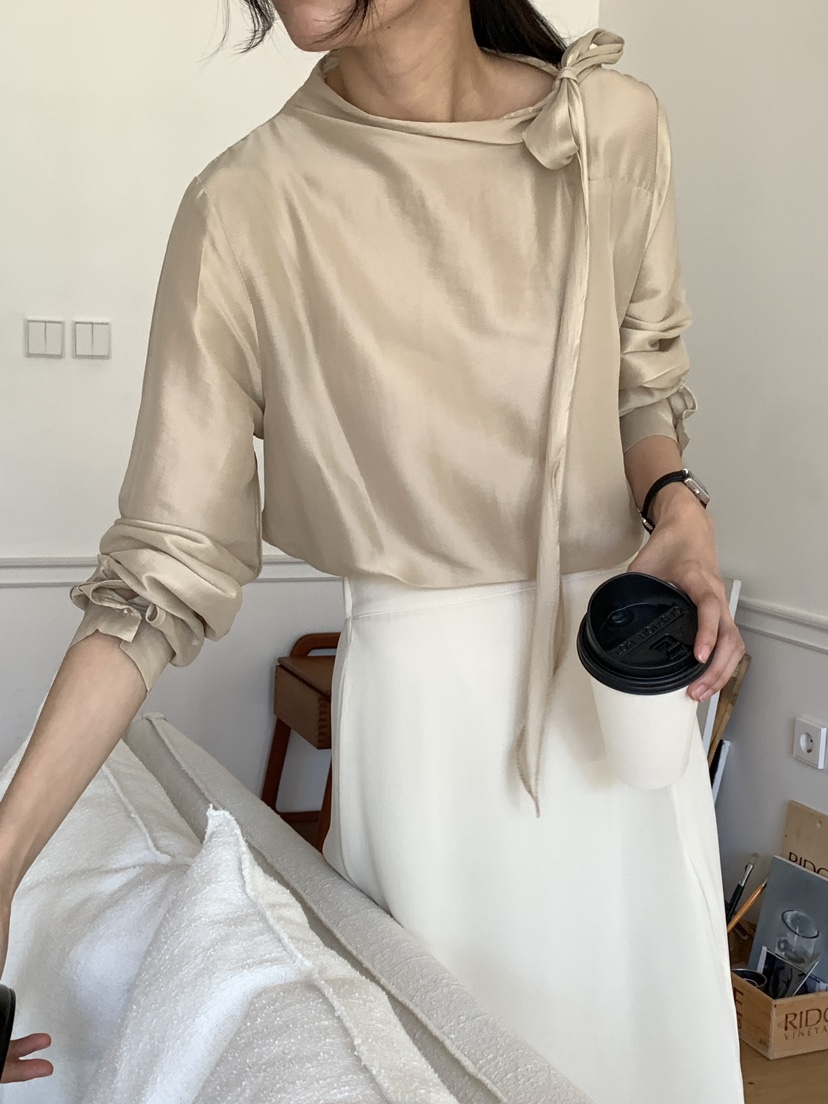 FRILL-T東大門㊣實拍女士新款熱賣25秋夏推薦人氣襯衫蕾絲衫FRILL-T襯衫/蕾絲衫圖色2