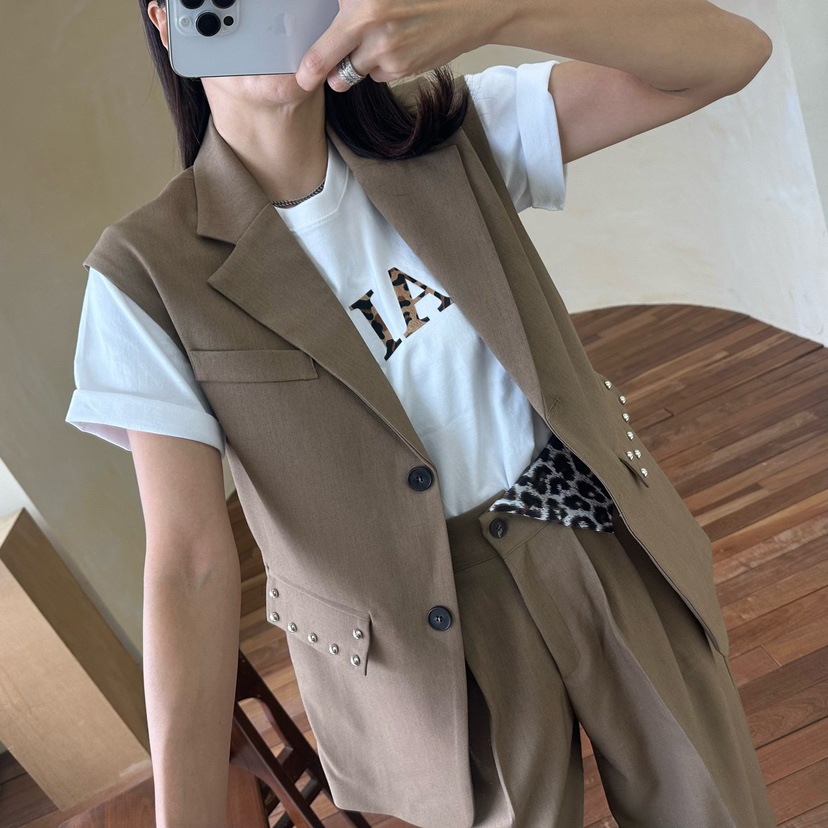 SOUIT東大門㊣直郵女裝新品人氣真品職業休閑25秋夏時尚馬甲SOUIT by mabel-L馬甲