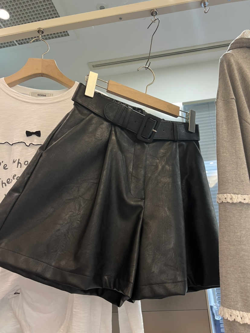 BE&BE東大門㊣實拍女裝新品推薦人氣熱賣休閑短褲含腰帶BE&be短褲