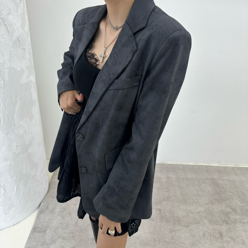 SOUIT韓國代購㊣女士新品真品25秋夏熱賣人氣推薦休閑職業夾克SOUIT by mabel-L夾克