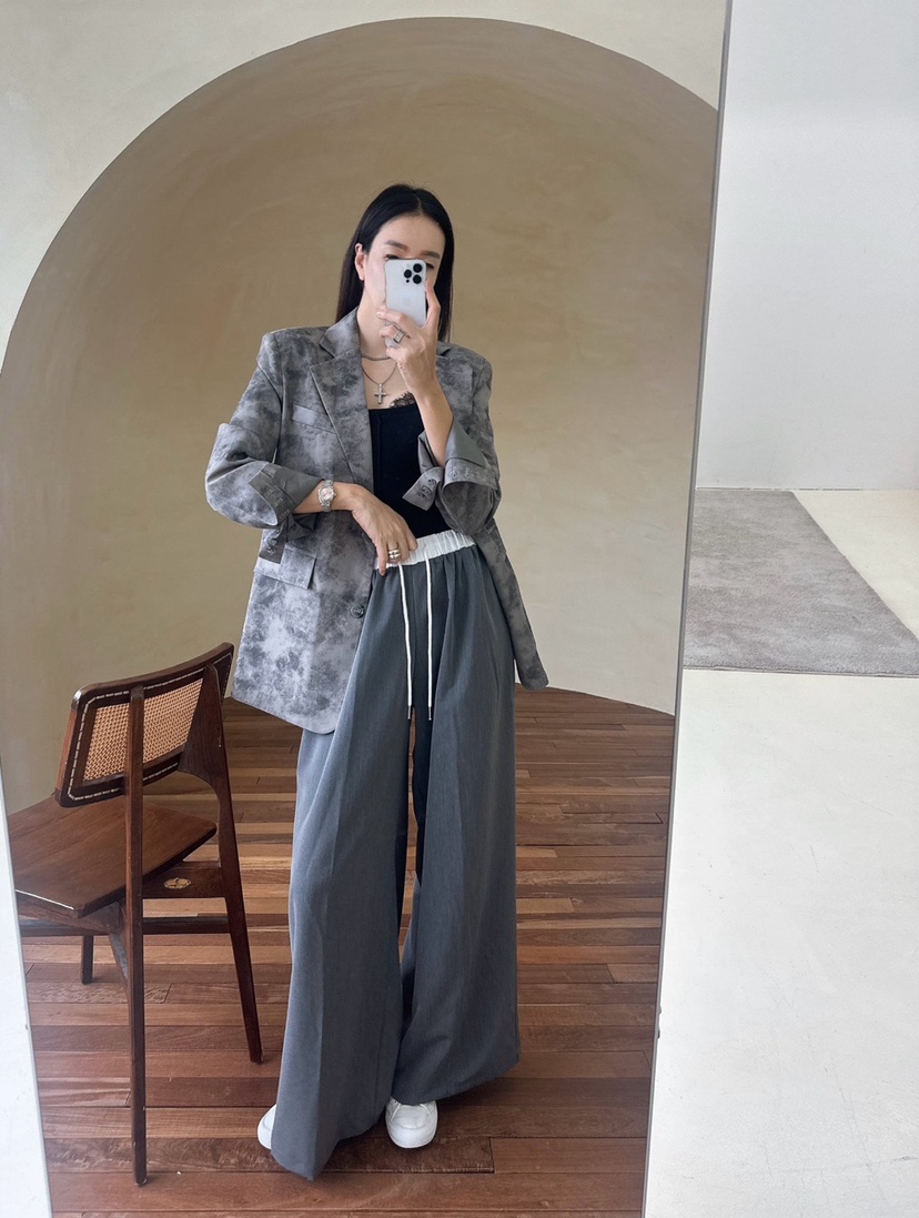 SOUIT韓國代購㊣女士新品真品25秋夏熱賣人氣推薦休閑職業夾克SOUIT by mabel-L夾克
