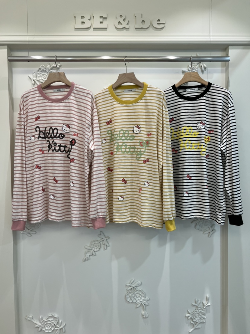 BE&BE韓國直郵㊣女裝新款25秋夏職業熱賣真品休閑長袖T恤BE&be長袖T恤