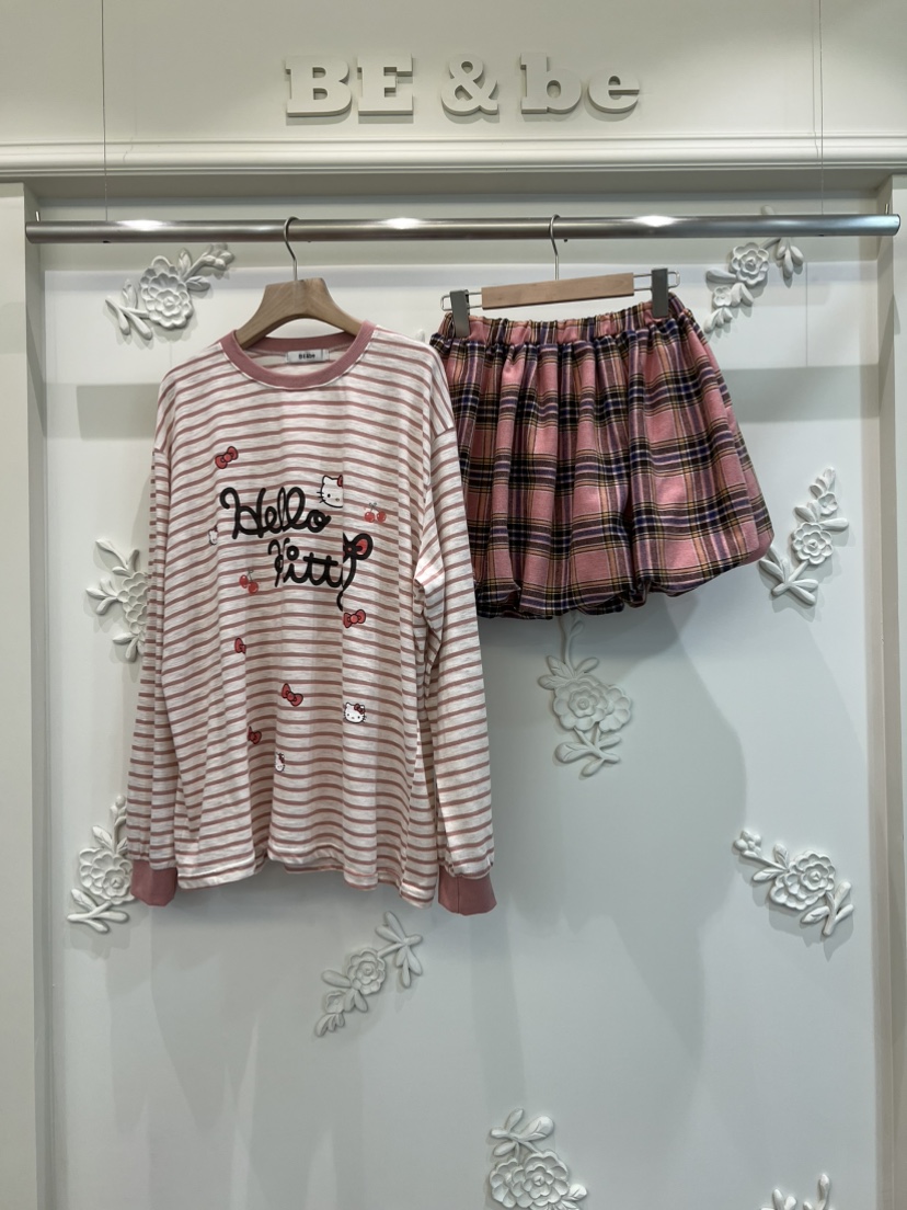 BE&BE韓國直郵㊣女裝新款25秋夏職業熱賣真品休閑長袖T恤BE&be長袖T恤