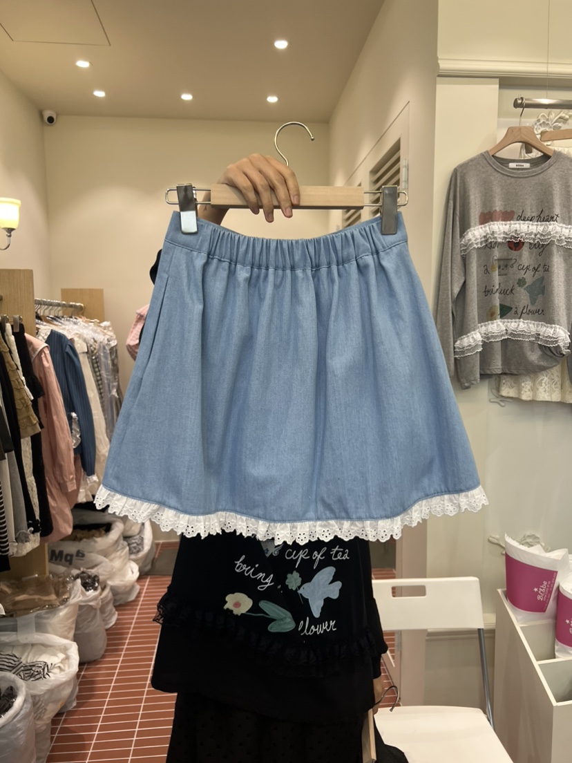 BE&BE東大門㊣直郵女裝新品真品時尚25秋夏裙褲荷葉邊BE&be裙褲
