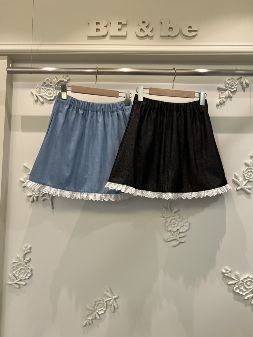 BE&BE東大門㊣直郵女裝新品真品時尚25秋夏裙褲荷葉邊BE&be裙褲