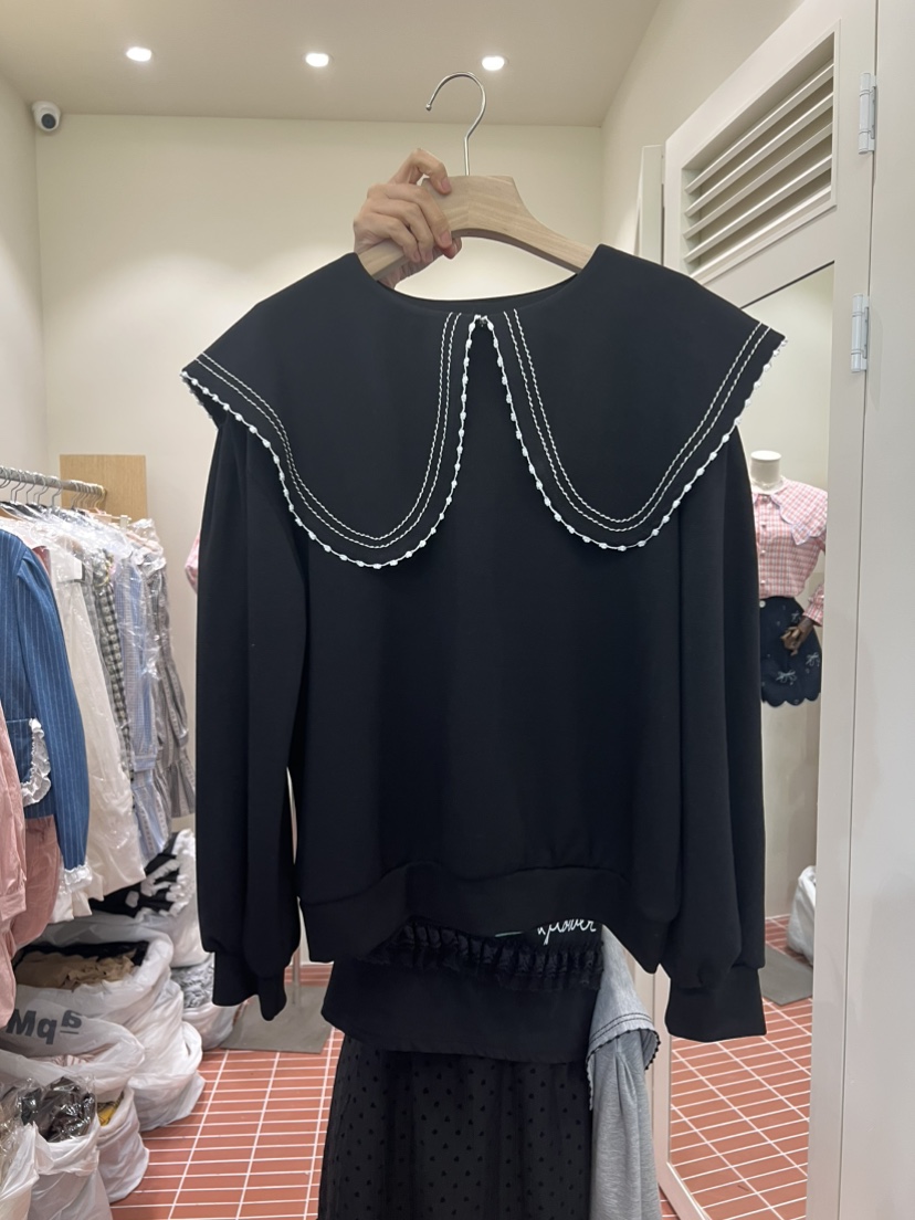 BE&BE東大門㊣代購女裝新品職業人氣熱賣25秋夏時尚衛衣BE&be衛衣圖色2