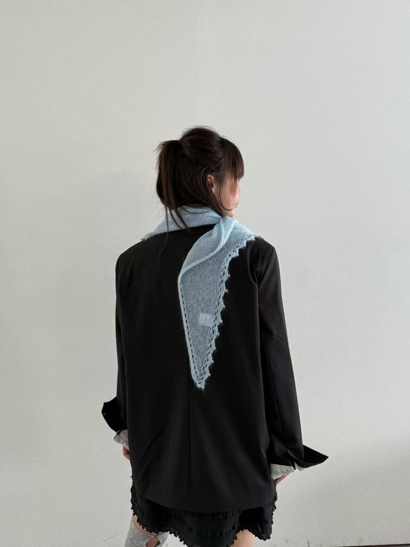 OLI SEOUL東大門㊣實拍女士新品熱賣25秋夏圍巾披肩馬海毛OLI SEOUL圍巾/披肩