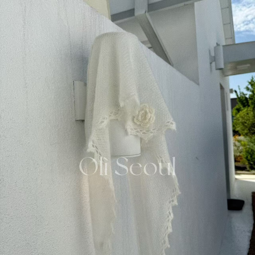 OLI SEOUL東大門㊣實拍女士新品熱賣25秋夏圍巾披肩馬海毛OLI SEOUL圍巾/披肩