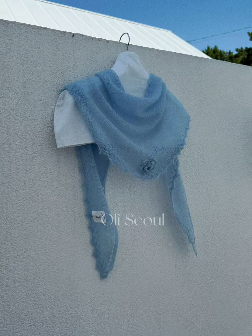 OLI SEOUL東大門㊣實拍女士新品熱賣25秋夏圍巾披肩馬海毛OLI SEOUL圍巾/披肩圖色4