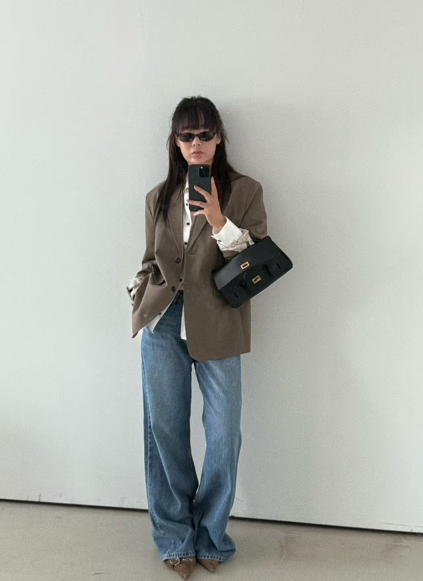OLI SEOUL韓國直郵㊣女裝新款推薦25秋夏真品人氣時尚牛仔褲OLI SEOUL牛仔褲
