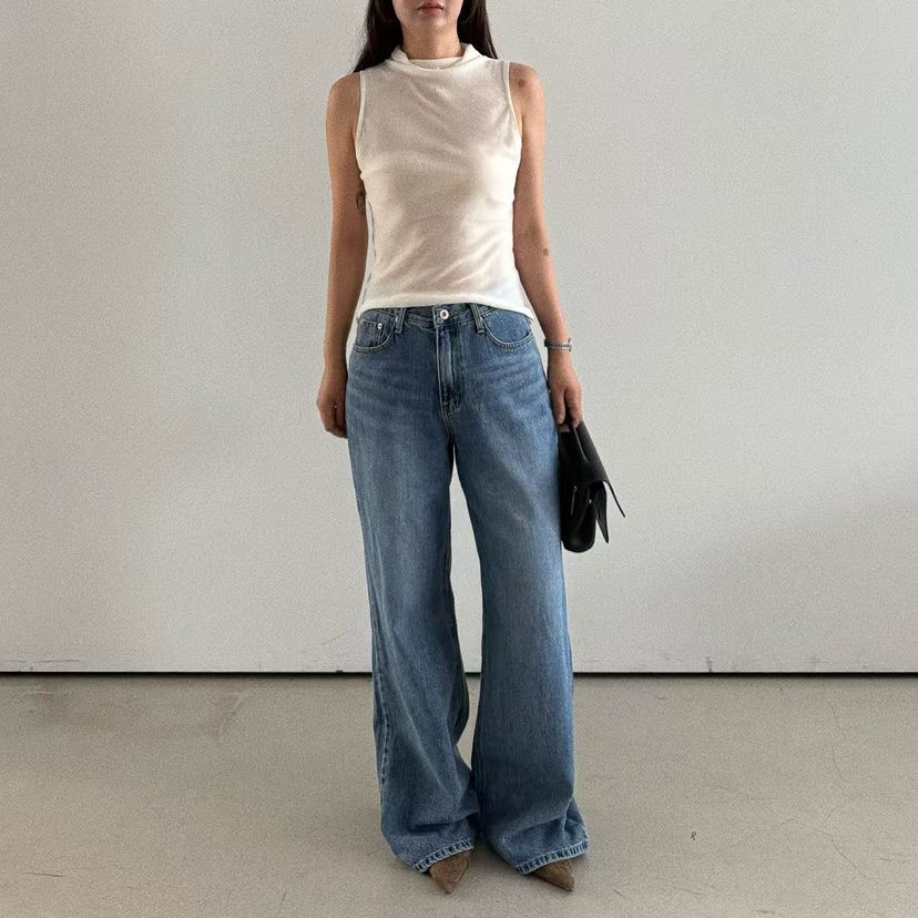OLI SEOUL韓國直郵㊣女裝新款推薦25秋夏真品人氣時尚牛仔褲OLI SEOUL牛仔褲