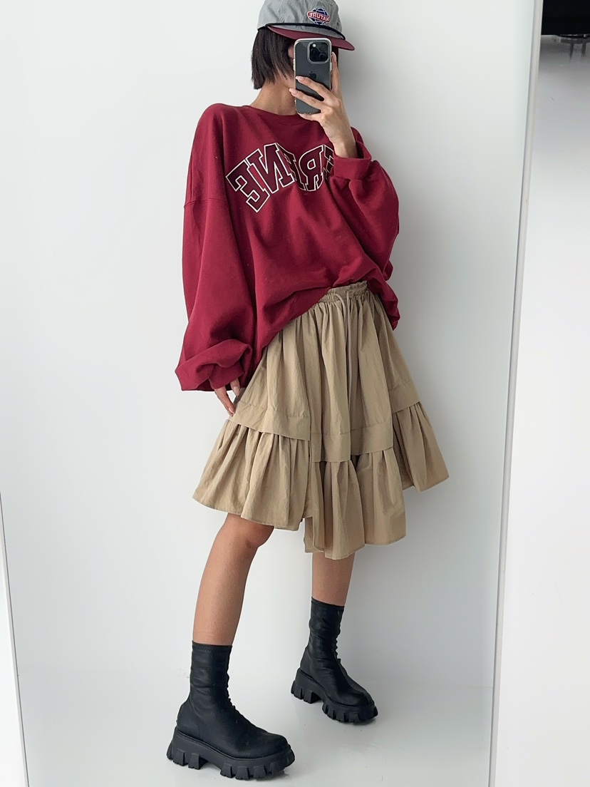 ANGLOG BEIGE東大門㊣代購女士新款25秋夏半身裙中短裙尼龍ANGLOG BEIGE半身裙/中短裙