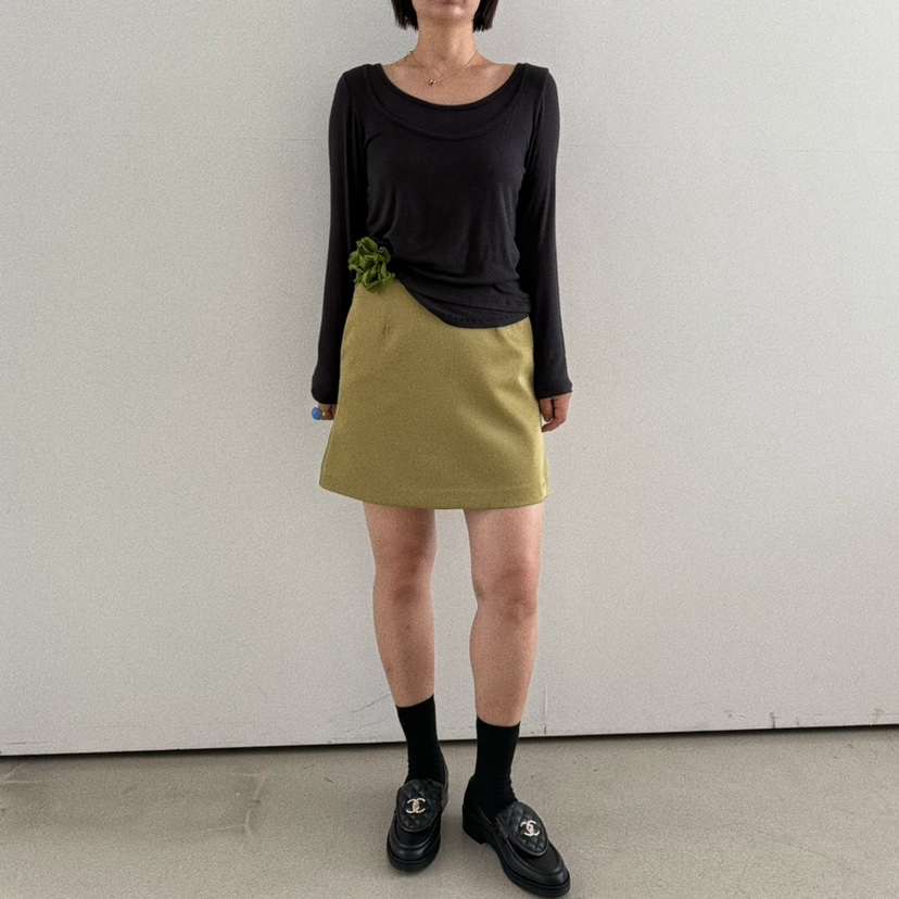 OLI SEOUL東大門㊣實拍女裝新品休閑職業熱賣真品25秋夏短裙OLI SEOUL短裙