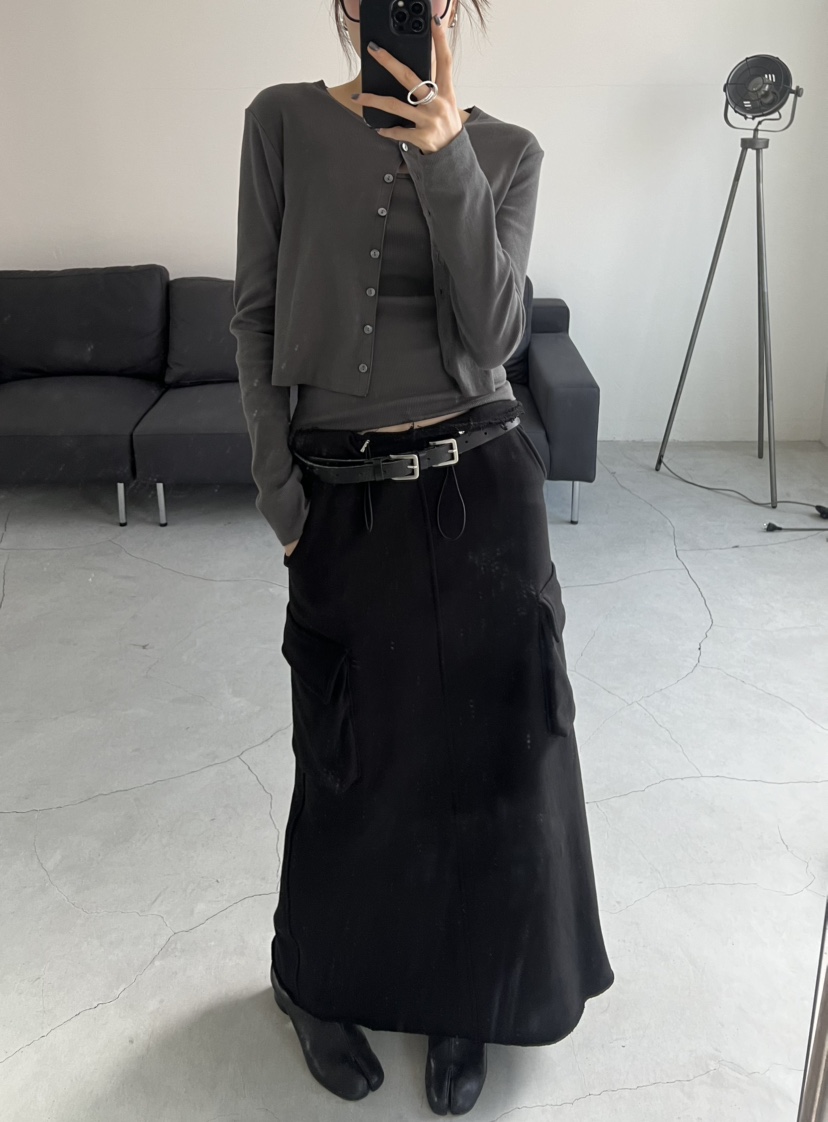 NOVUS東大門㊣直郵女士新款休閑人氣熱賣職業真品推薦長裙工裝NOVUS長裙