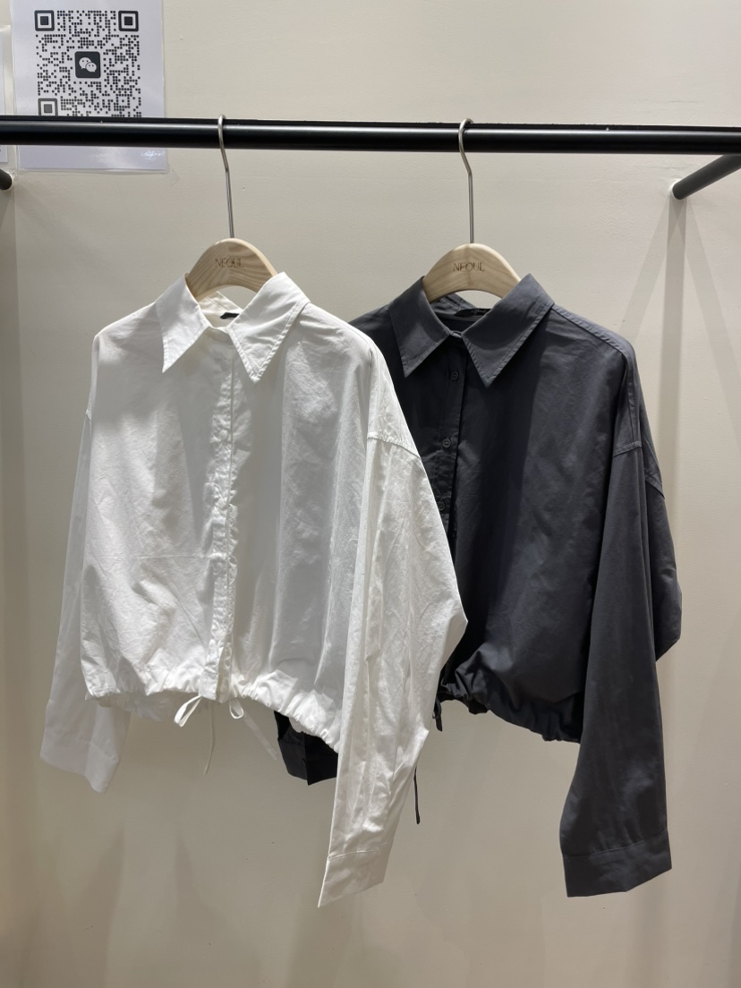 NEOUL韓國代購㊣女士新款真品時尚人氣推薦休閑職業襯衫蕾絲衫NEOUL/ahin雙領標簽襯衫/蕾絲衫