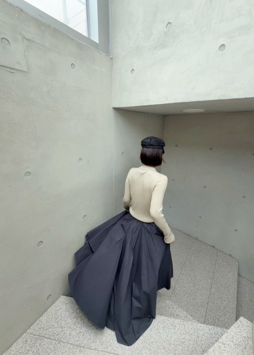 OLI SEOUL韓國代購㊣女裝新款25秋夏人氣職業時尚休閑長裙OLI SEOUL長裙