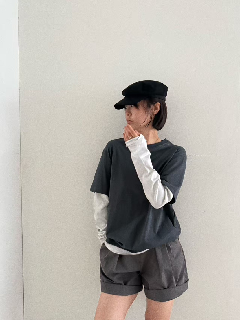 OLI SEOUL東大門㊣實拍女士新款真品休閑熱賣推薦25秋夏長袖T恤OLI SEOUL長袖T恤
