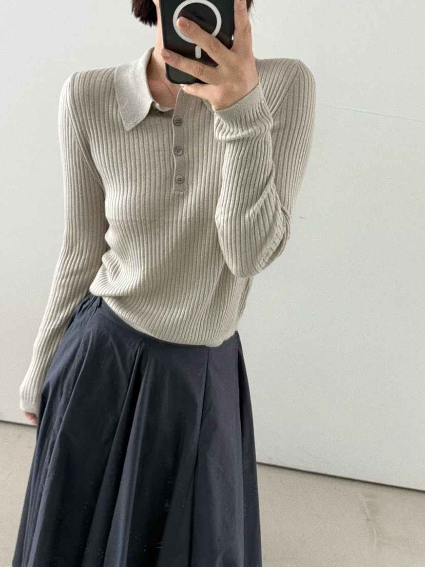 OLI SEOUL東大門㊣實拍女裝新款時尚休閑25秋夏職業針織衫OLI SEOUL針織衫