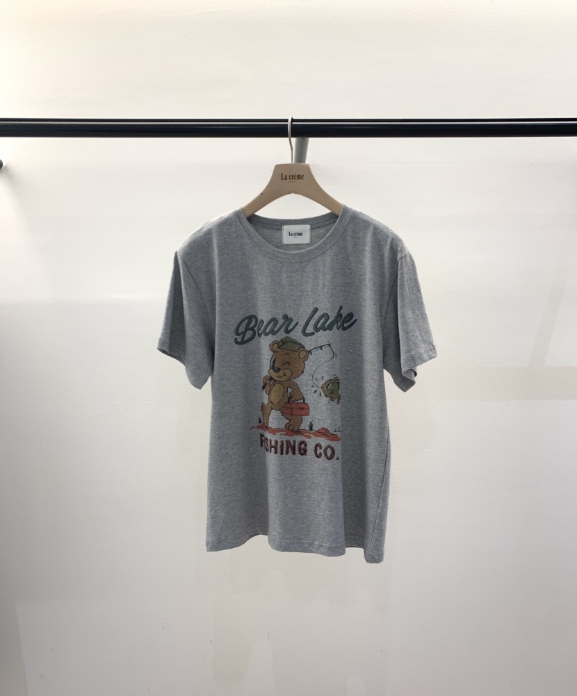 LA CREME東大門㊣實拍女士新品25秋夏熱賣真品人氣T恤復古LA CREMET恤圖色2