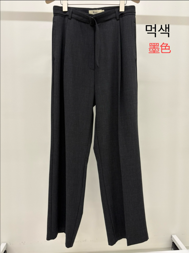 KONI東大門㊣直郵女裝新品時尚熱賣人氣職業25秋夏休閑褲含腰帶KONI休閑褲圖色3