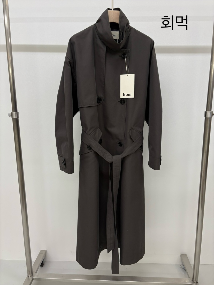 KONI東大門㊣直郵女士新品職業25秋夏推薦時尚長款風衣含腰帶KONI長款風衣圖色3