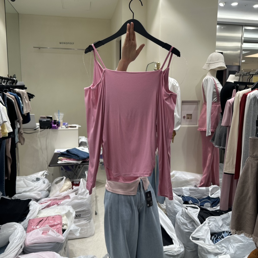 MONOPOLY東大門㊣代購女裝新品人氣熱賣休閑職業推薦長袖T恤MONOPOLY長袖T恤