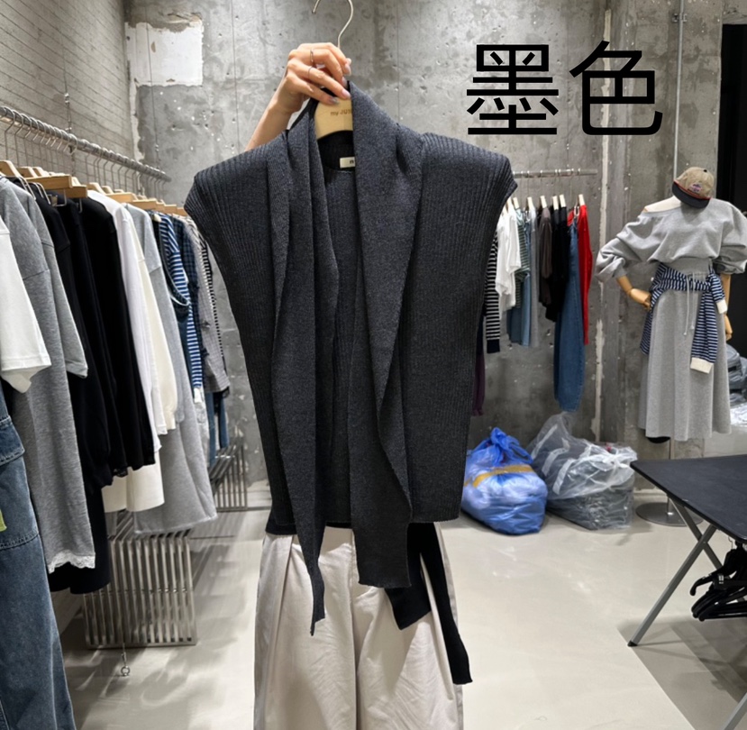 JUNI韓國代購㊣女裝新款熱賣休閑25秋夏推薦人氣吊帶背心披肩my juni吊帶/背心圖色3