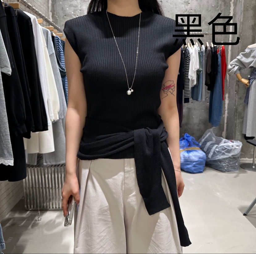JUNI韓國代購㊣女裝新款熱賣休閑25秋夏推薦人氣吊帶背心披肩my juni吊帶/背心圖色4