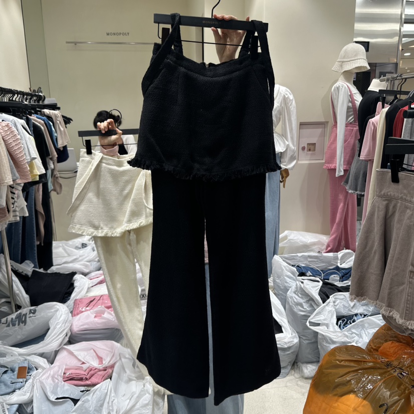 MONOPOLY韓國直郵㊣女裝新品熱賣25秋夏推薦人氣職業背帶褲MONOPOLY背帶褲圖色2