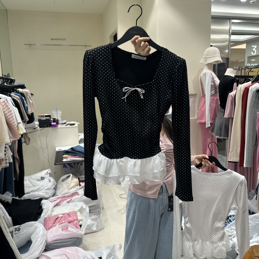 MONOPOLY東大門㊣實拍女裝新品真品時尚熱賣25秋夏推薦長袖T恤MONOPOLY長袖T恤圖色2