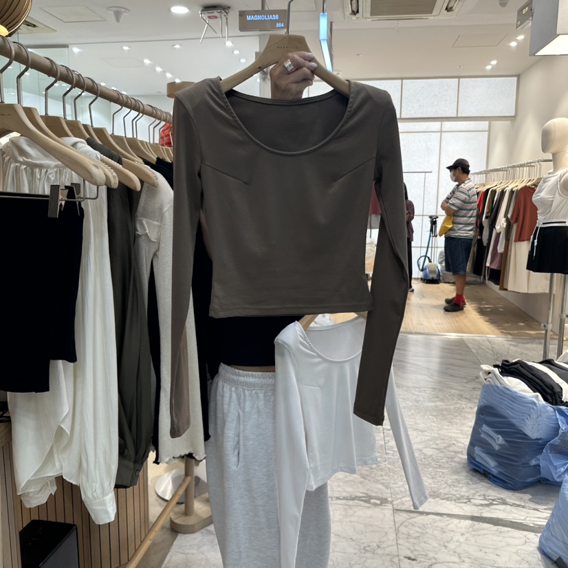 MAGNOLIA36-L東大門㊣代購女士新款真品時尚推薦熱賣長袖T恤MAGNOLIA36-L長袖T恤圖色2