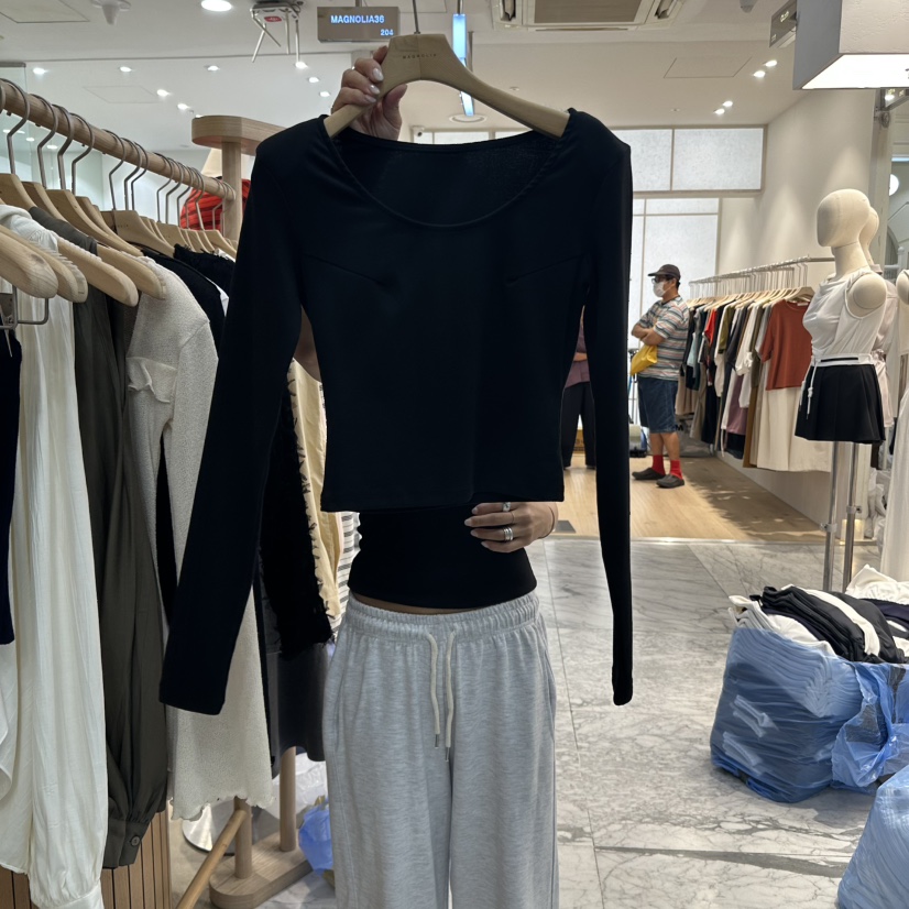 MAGNOLIA36-L東大門㊣代購女士新款真品時尚推薦熱賣長袖T恤MAGNOLIA36-L長袖T恤圖色4