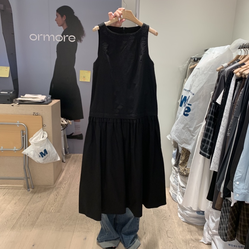 ORMORE韓國代購㊣女裝新品推薦真品人氣25秋夏職業休閑連衣裙ORMORE連衣裙圖色2