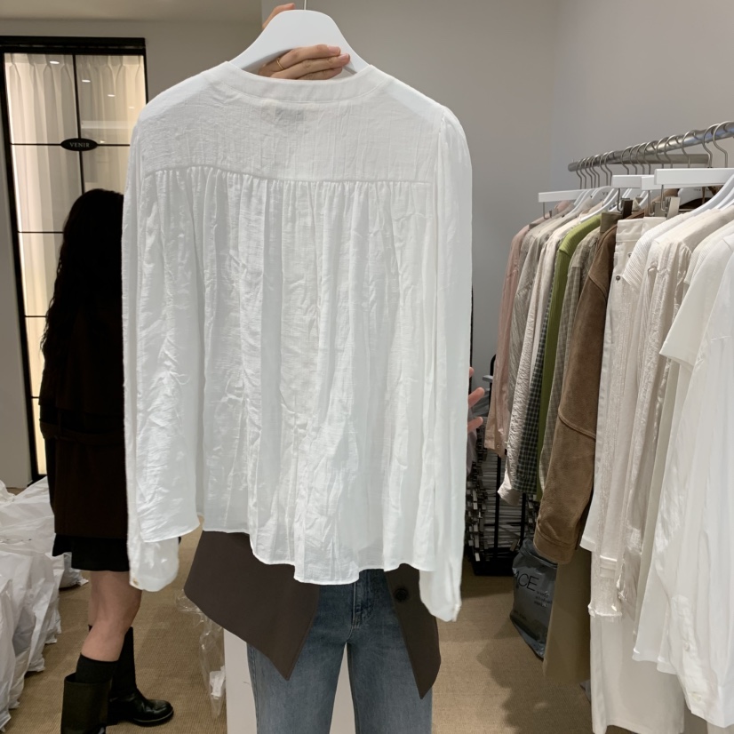 VENIR-a東大門㊣直郵女裝新品休閑人氣時尚熱賣襯衫蕾絲衫VENIR-a襯衫/蕾絲衫