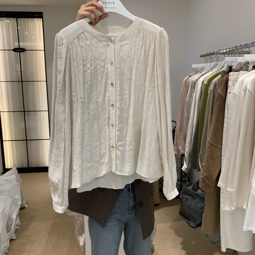 VENIR-a東大門㊣直郵女裝新品休閑人氣時尚熱賣襯衫蕾絲衫VENIR-a襯衫/蕾絲衫圖色2