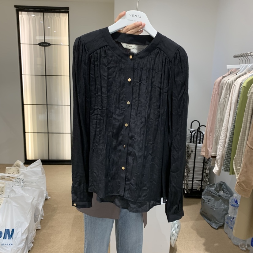 VENIR-a東大門㊣直郵女裝新品休閑人氣時尚熱賣襯衫蕾絲衫VENIR-a襯衫/蕾絲衫圖色3