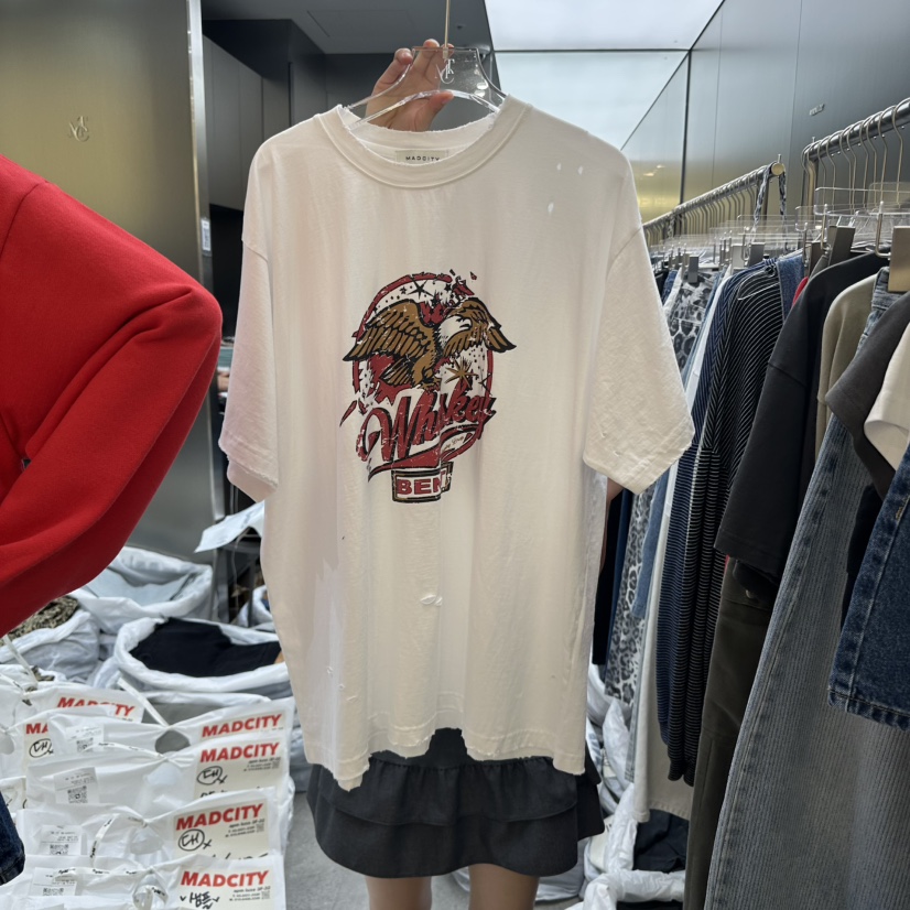MADCITY韓國直郵㊣女士新品25秋夏推薦真品熱賣休閑時尚T恤MADCITYT恤圖色2