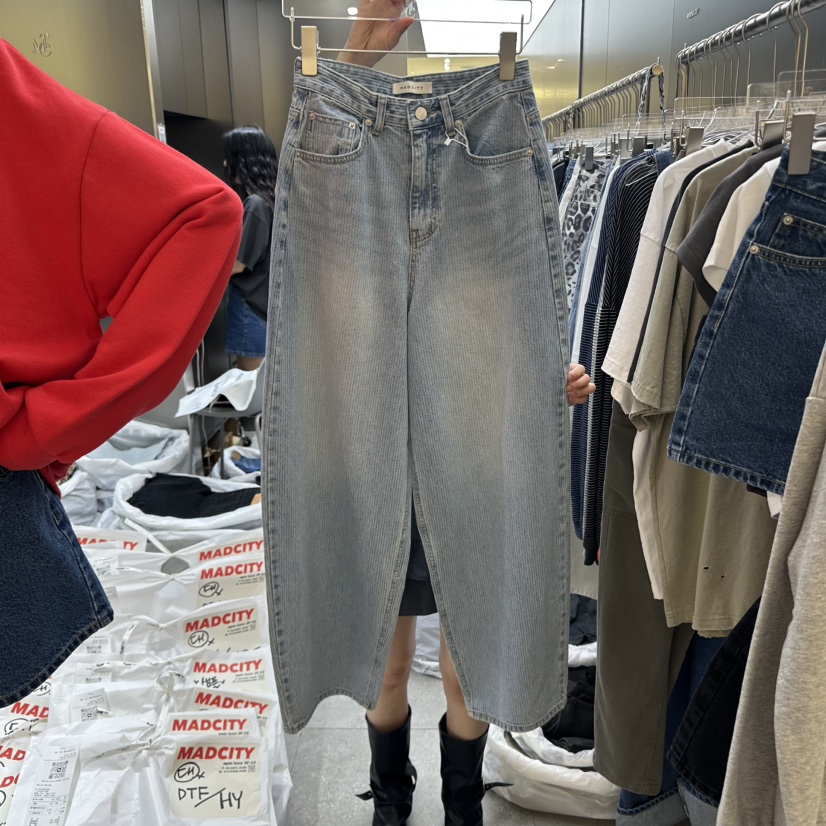 MADCITY東大門㊣代購女裝新品25春夏休閑人氣職業熱賣牛仔褲MADCITY牛仔褲