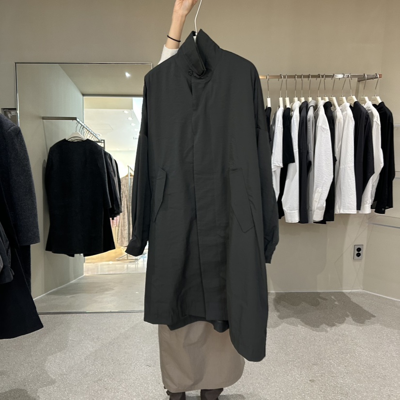 ABLESTUDIO東大門㊣直郵女士新品人氣真品休閑時尚長款風衣Limed Spruce長款風衣
