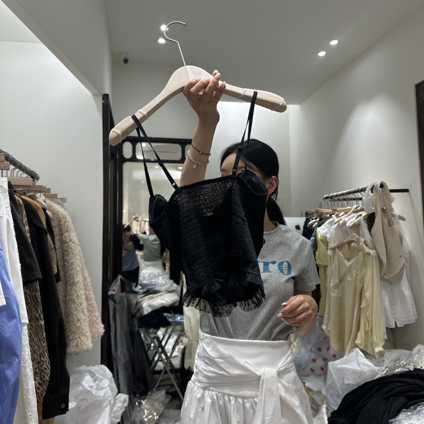 THEMORYPARK東大門㊣實拍女士新品熱賣25秋冬時尚吊帶背心緊身THE MORY PARK吊帶/背心