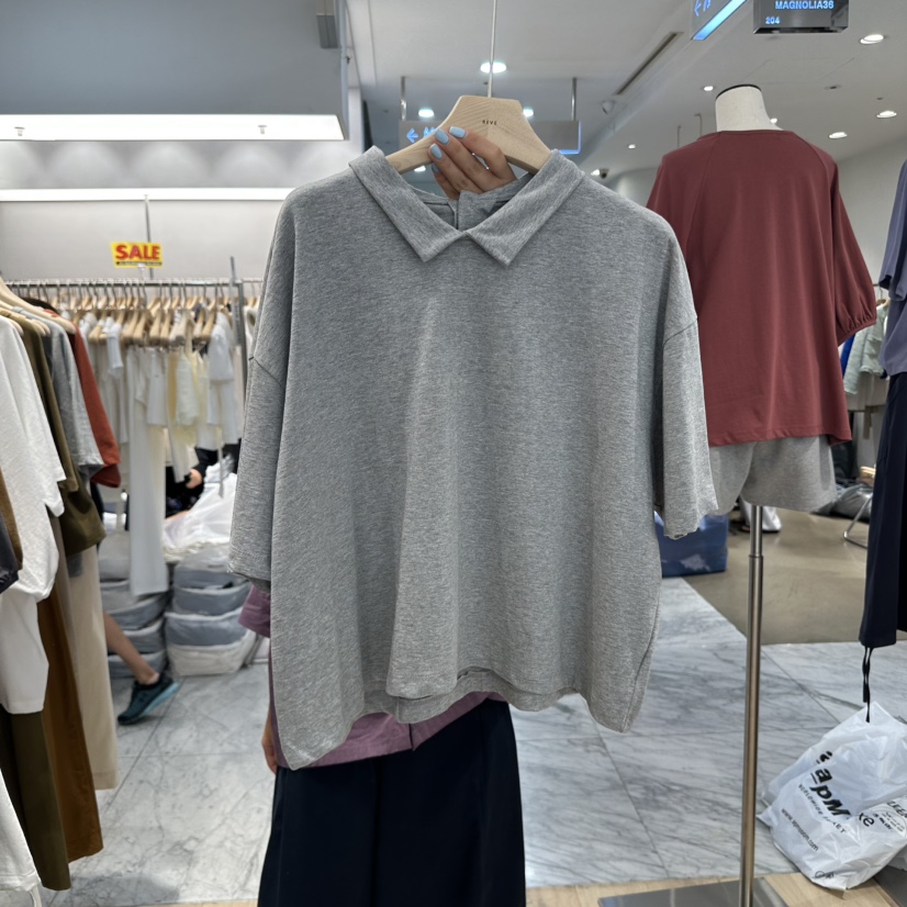 REVE-L韓國代購㊣女裝新款推薦人氣職業熱賣休閑25秋冬T恤REVE-LT恤圖色4