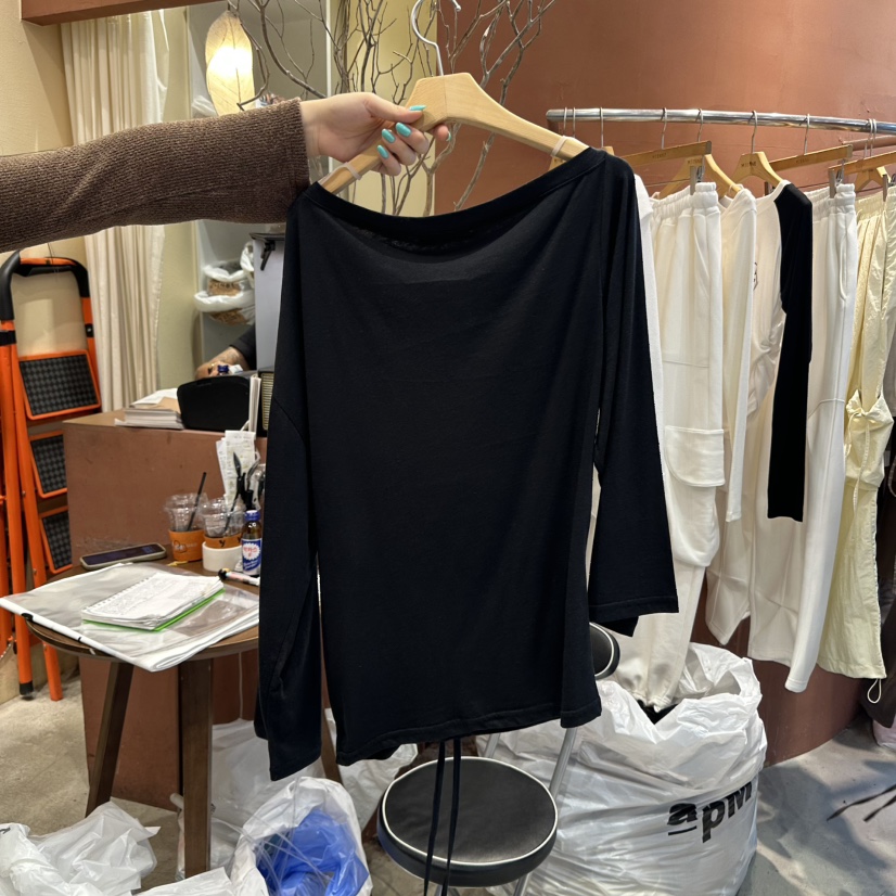 MIENNE韓國直郵㊣女裝新品25秋冬職業人氣真品時尚熱賣長袖T恤MIENNE長袖T恤
