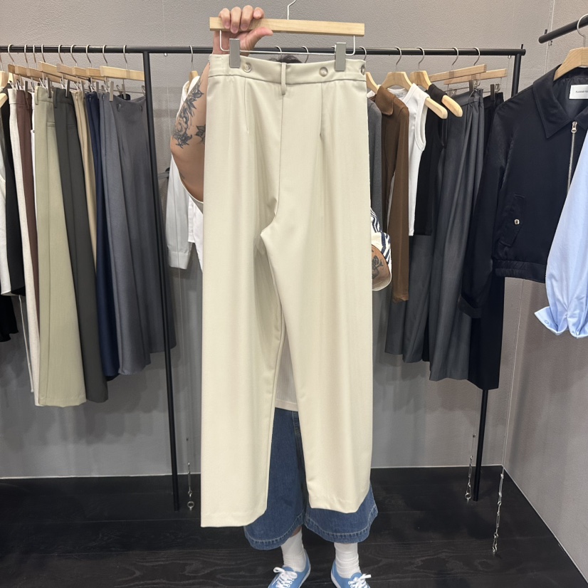 FLAMME TOIT韓國直郵㊣女裝新品25春夏推薦職業休閑褲紐扣FLAMME TOIT休閑褲