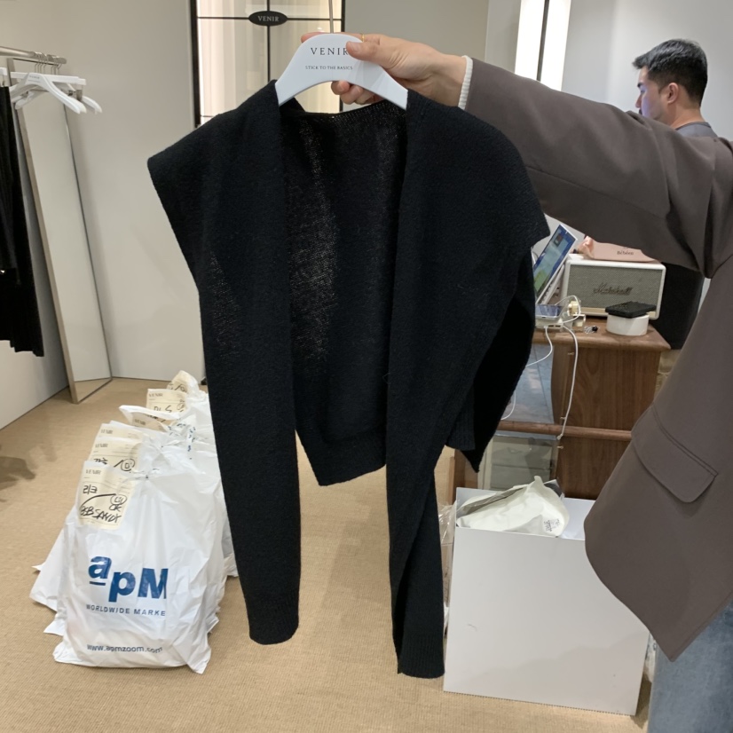 VENIR-a東大門㊣代購女士新款人氣25秋冬休閑圍巾披肩羊毛VENIR-a圍巾/披肩圖色3
