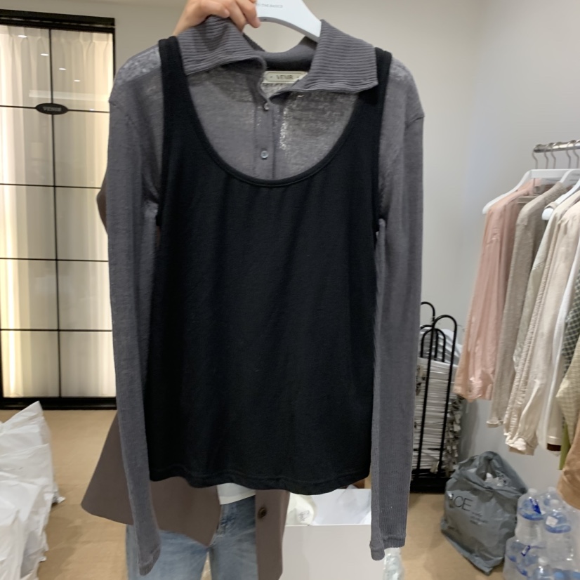 VENIR-a東大門㊣實拍女裝新品時尚推薦人氣吊帶背心不含內搭VENIR-a吊帶/背心圖色4
