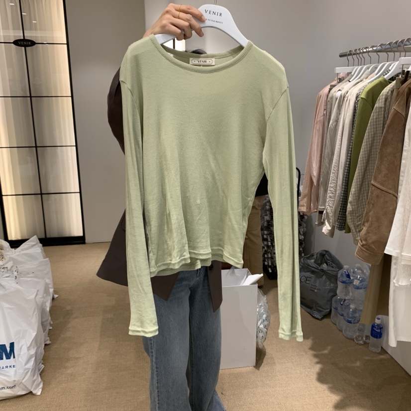 VENIR-a東大門㊣直郵女裝新品職業推薦熱賣時尚真品長袖T恤VENIR-a長袖T恤圖色3